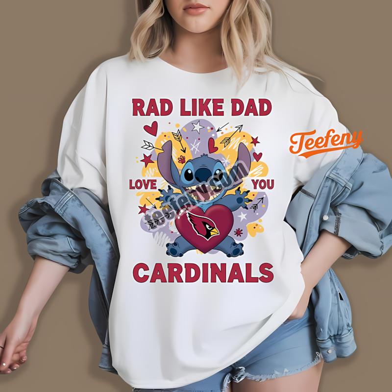 Arizona Cardinals Stitch Rad Like Dad Retro Shirt