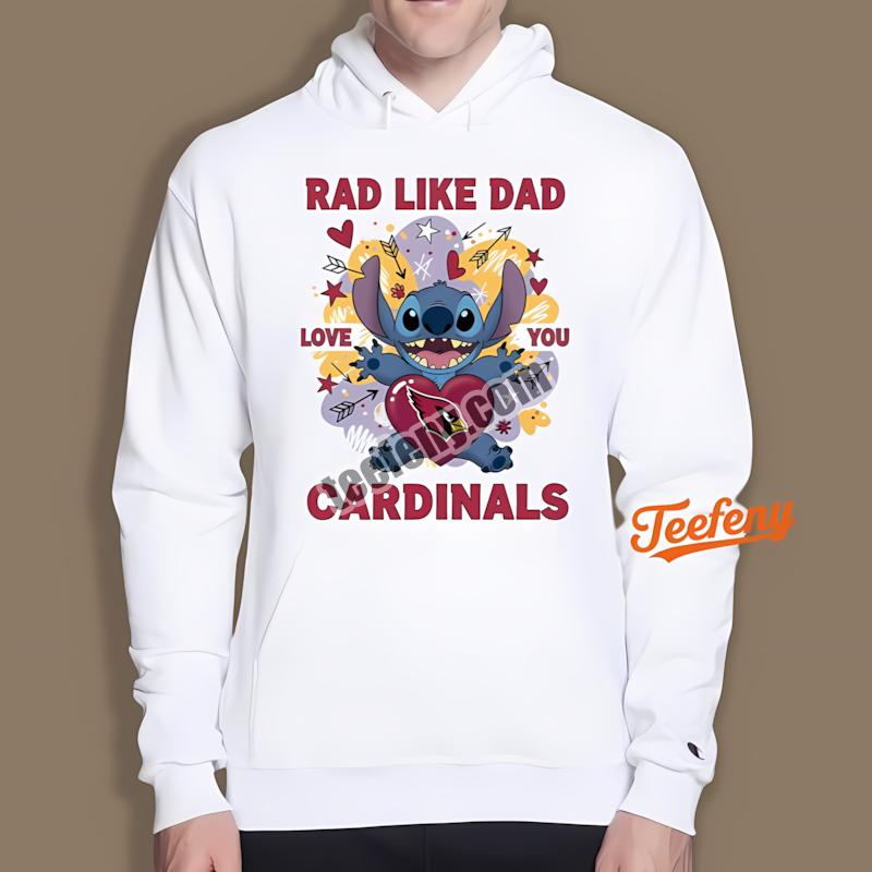 Arizona Cardinals Stitch Rad Like Dad Retro Hoodie Arizona Cardinals Stitch Rad Like Dad Retro Hoodie
