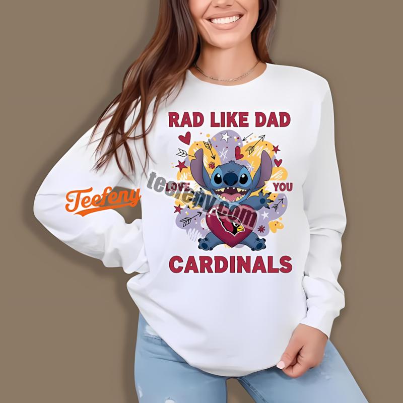 Arizona Cardinals Stitch Rad Like Dad Retro Long Sleeve Arizona Cardinals Stitch Rad Like Dad Retro Long Sleeve