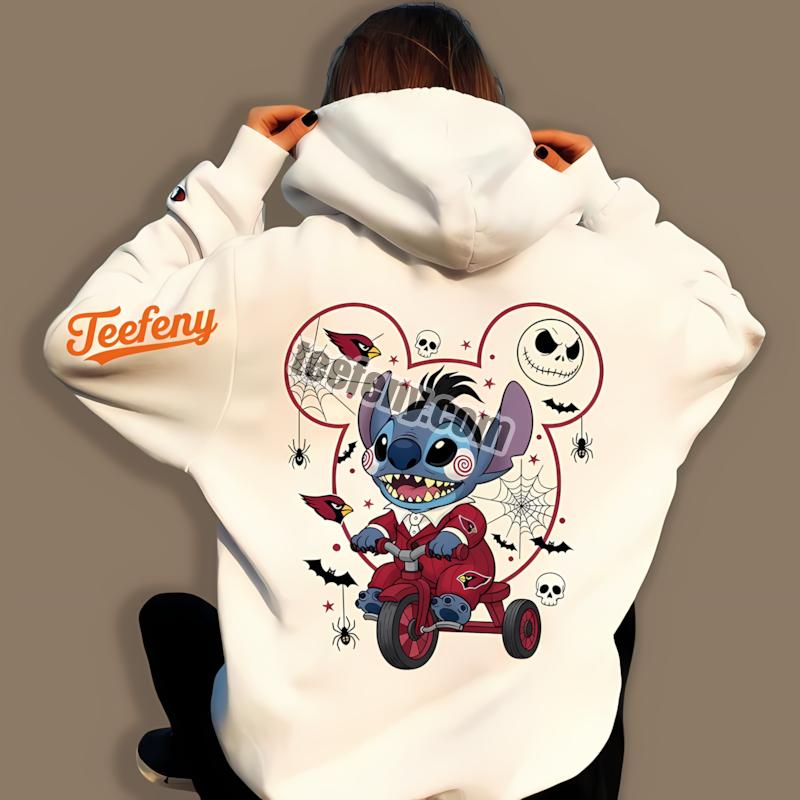 Arizona Cardinals Stitch Saw Halloween Classic Hoodie Arizona Cardinals Stitch Saw Halloween Classic Hoodie