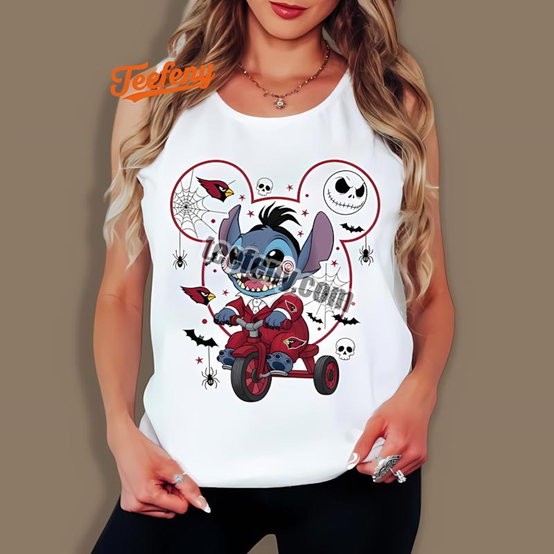 Arizona Cardinals Stitch Saw Halloween Classic Tanktop Arizona Cardinals Stitch Saw Halloween Classic Tanktop