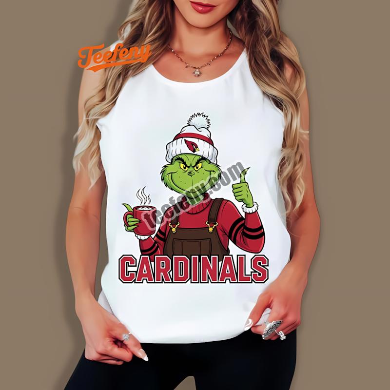 Arizona Cardinals The Grinch Winter Hot Cocoa Holiday Tanktop Arizona Cardinals The Grinch Winter Hot Cocoa Holiday Tanktop