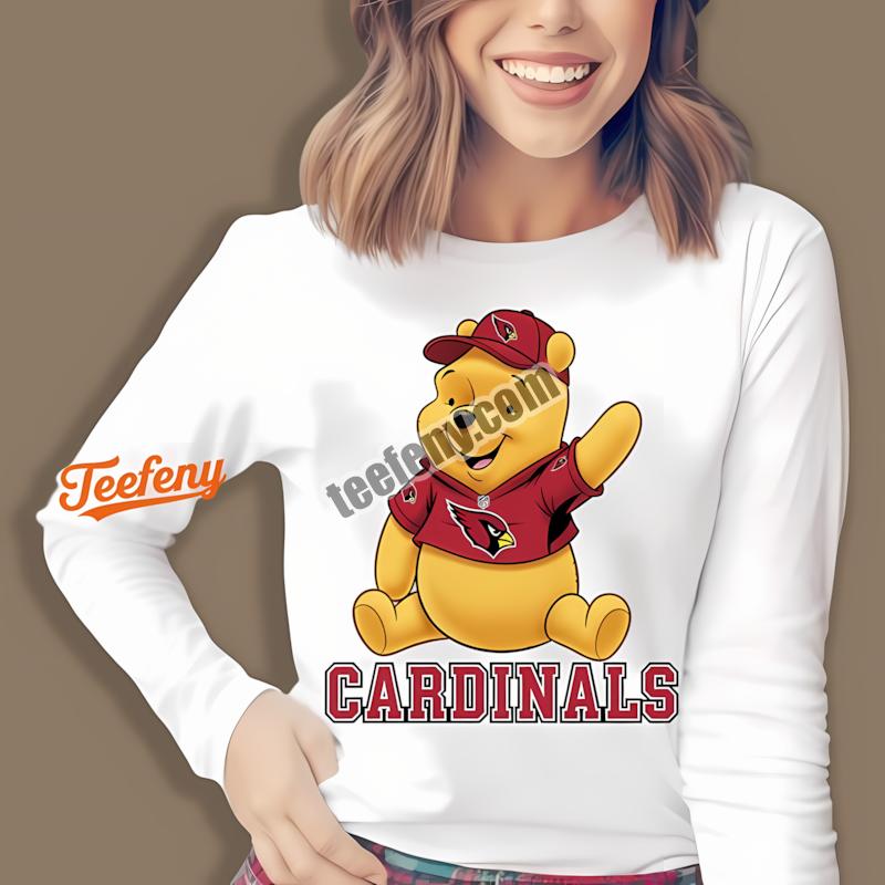 Arizona Cardinals Winnie The Pooh Football Team Spirit Long Sleeve Arizona Cardinals Winnie The Pooh Football Team Spirit Long Sleeve