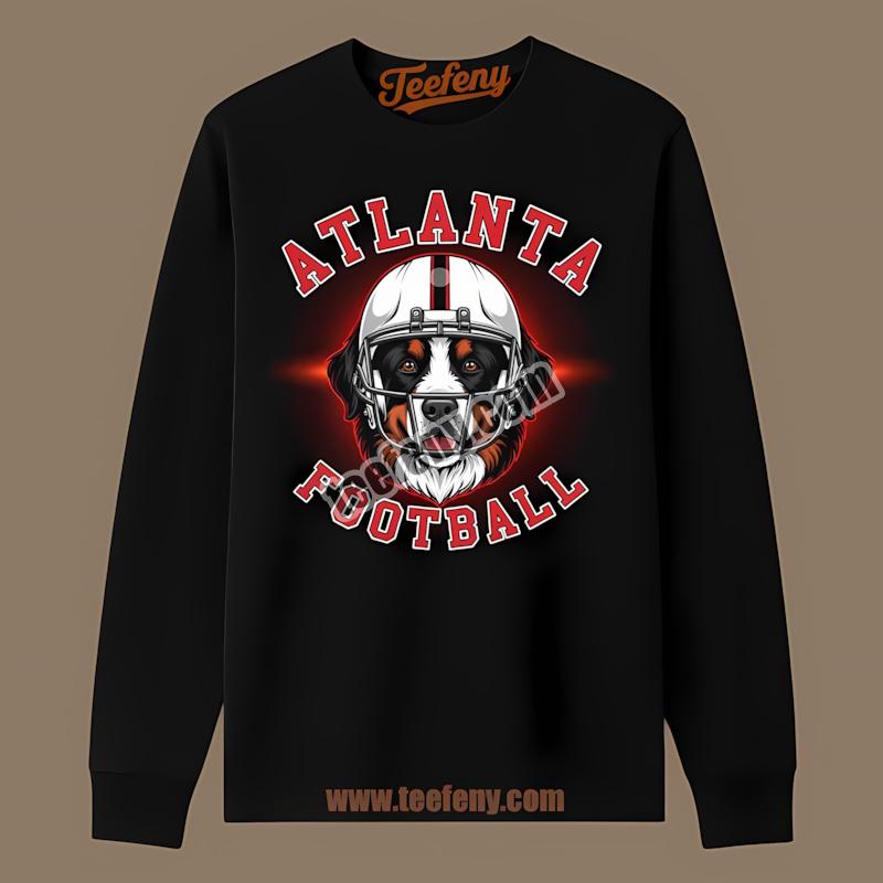 Atlanta Falcons Bernese Mountain Dog Long Sleeve For Fan Atlanta Falcons Bernese Mountain Dog Long Sleeve For Fan