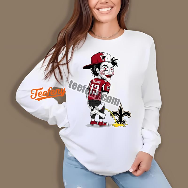 Atlanta Falcons Billy Puppet Peeing On Saints Rivalry Vintage Long Sleeve Atlanta Falcons Billy Puppet Peeing On Saints Rivalry Vintage Long Sleeve