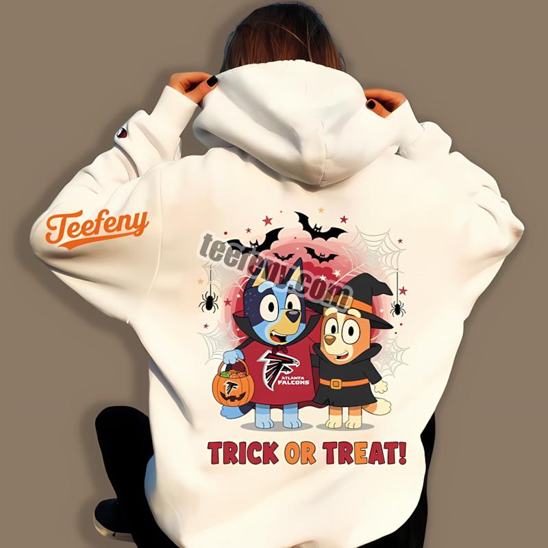 Atlanta Falcons Bluey Bingo Trick Or Treat Halloween Hoodie Atlanta Falcons Bluey Bingo Trick Or Treat Halloween Hoodie