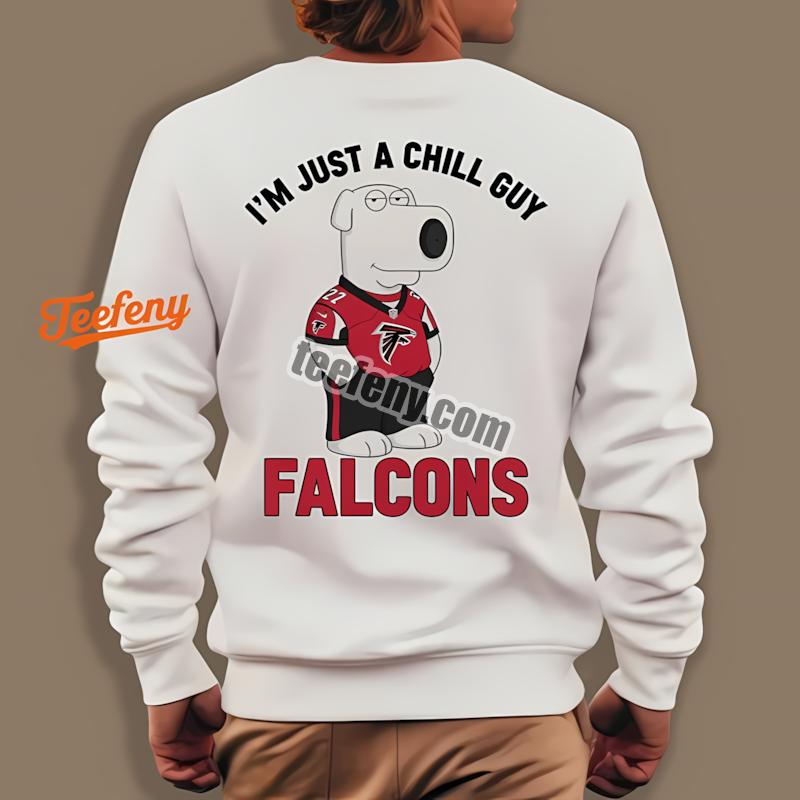 Atlanta Falcons Brian Griffin Chill Guy Graphic Long Sleeve Atlanta Falcons Brian Griffin Chill Guy Graphic Long Sleeve