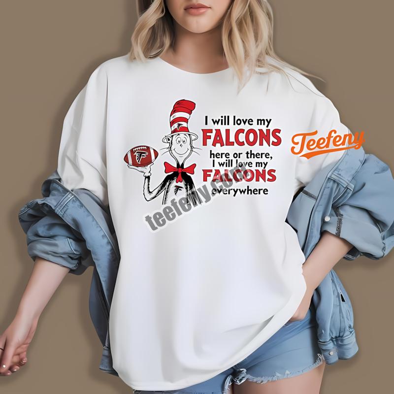 Atlanta Falcons Cat In The Hat Love Everywhere Shirt