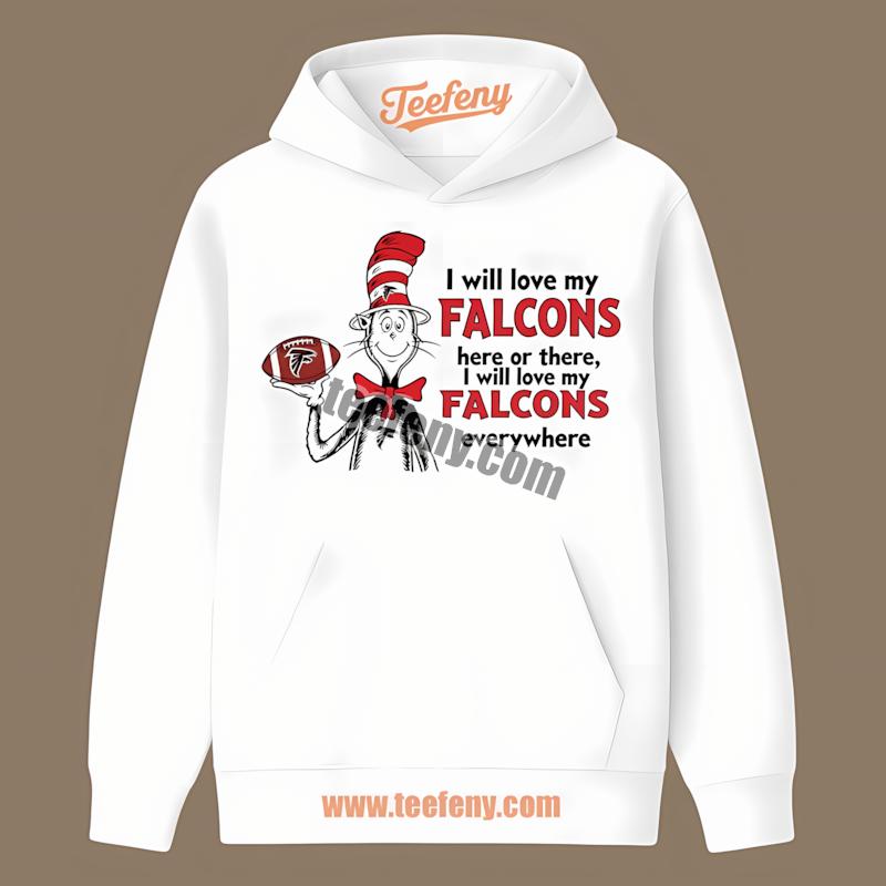 Atlanta Falcons Cat In The Hat Love Everywhere Hoodie Atlanta Falcons Cat In The Hat Love Everywhere Hoodie