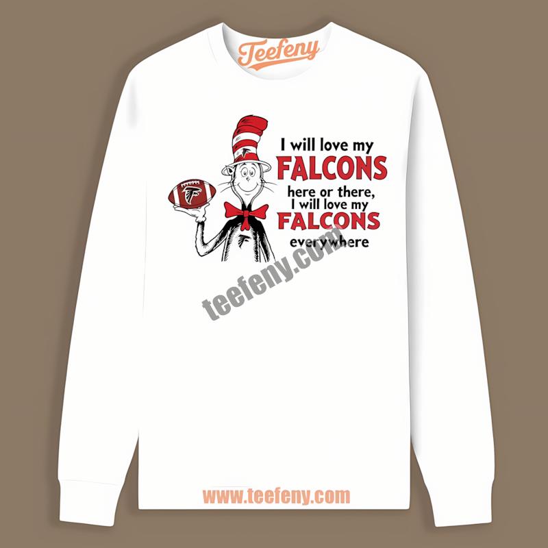 Atlanta Falcons Cat In The Hat Love Everywhere Long Sleeve Atlanta Falcons Cat In The Hat Love Everywhere Long Sleeve