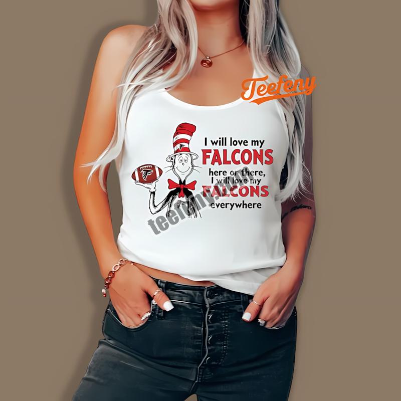 Atlanta Falcons Cat In The Hat Love Everywhere Tanktop Atlanta Falcons Cat In The Hat Love Everywhere Tanktop