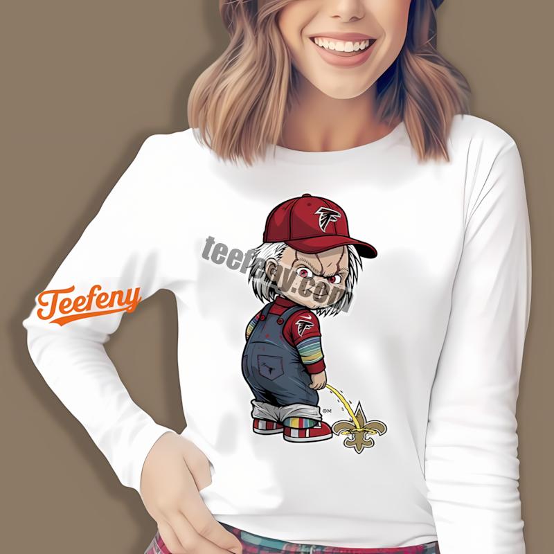 Atlanta Falcons Chucky Peeing On Saints Rivalry Long Sleeve Atlanta Falcons Chucky Peeing On Saints Rivalry Long Sleeve