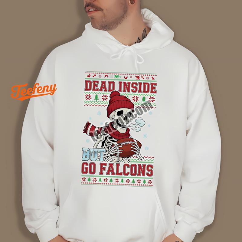 Atlanta Falcons Dead Inside Go Falcons Christmas Hoodie Atlanta Falcons Dead Inside Go Falcons Christmas Hoodie