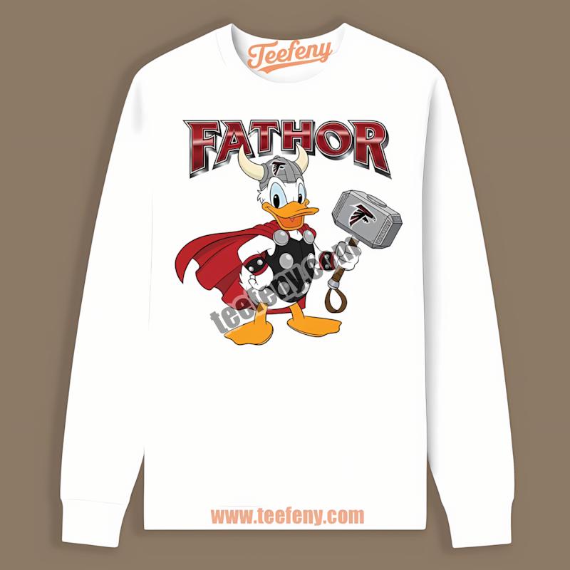 Atlanta Falcons Donald Duck Fathor Trendy Long Sleeve Atlanta Falcons Donald Duck Fathor Trendy Long Sleeve