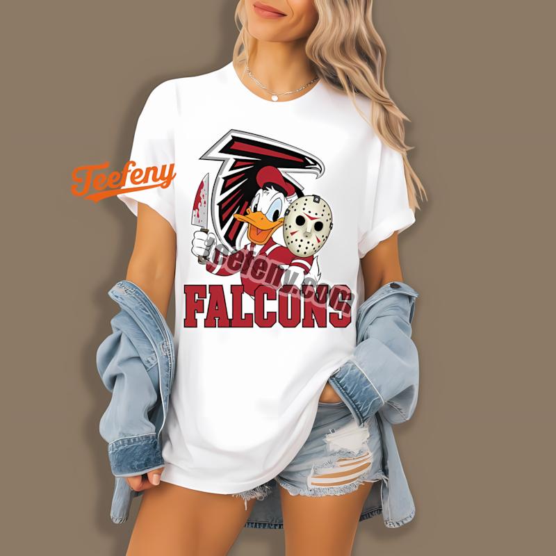 Atlanta Falcons Donald Duck Jason Mask Halloween Shirt