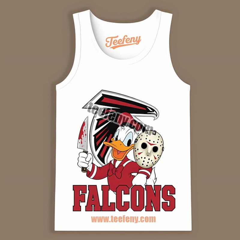 Atlanta Falcons Donald Duck Jason Mask Halloween Tanktop Atlanta Falcons Donald Duck Jason Mask Halloween Tanktop