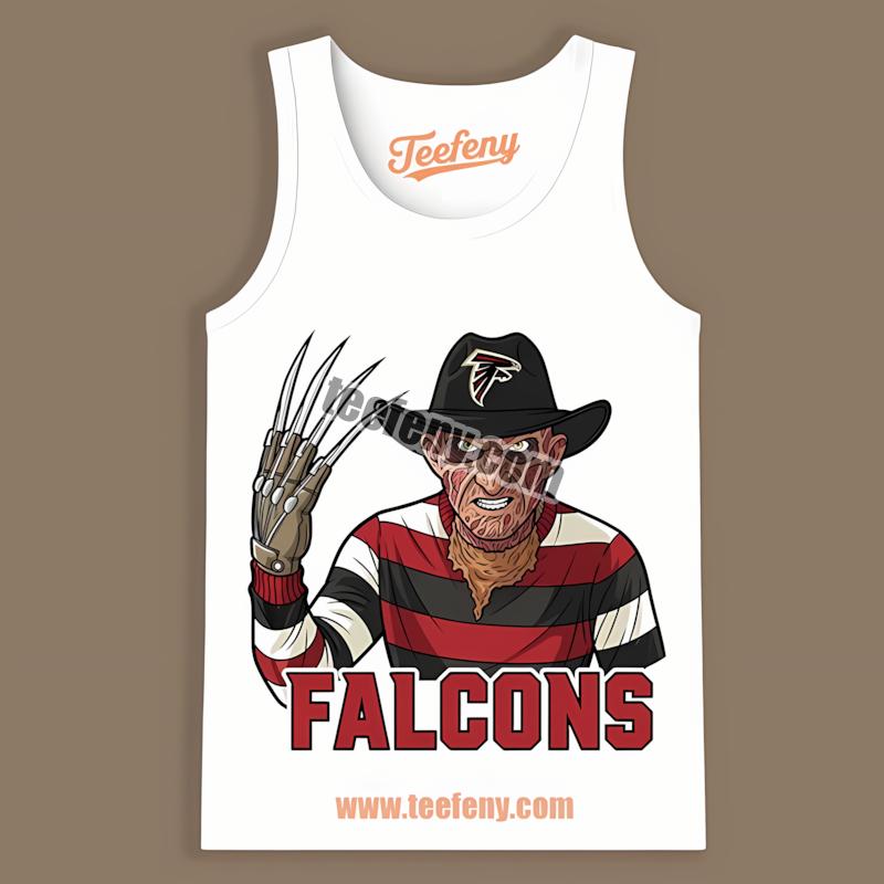 Atlanta Falcons Freddy Krueger Halloween Retro Tanktop Atlanta Falcons Freddy Krueger Halloween Retro Tanktop