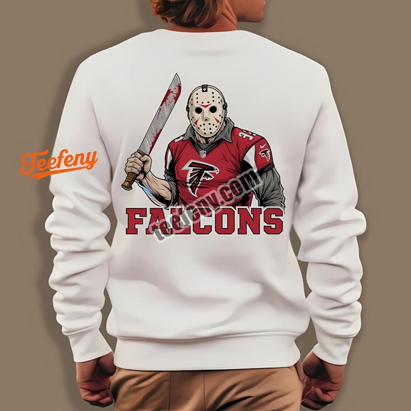 Atlanta Falcons Jason Voorhees Machete Horror Football Long Sleeve Atlanta Falcons Jason Voorhees Machete Horror Football Long Sleeve