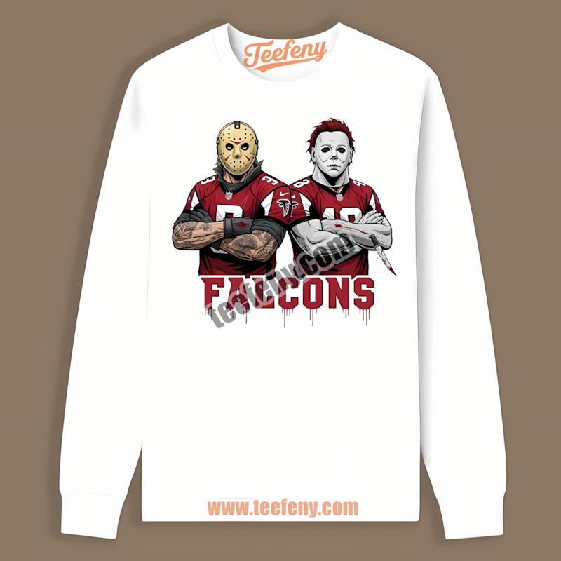 Atlanta Falcons Jason Voorhees Michael Myers Horror Long Sleeve Atlanta Falcons Jason Voorhees Michael Myers Horror Long Sleeve