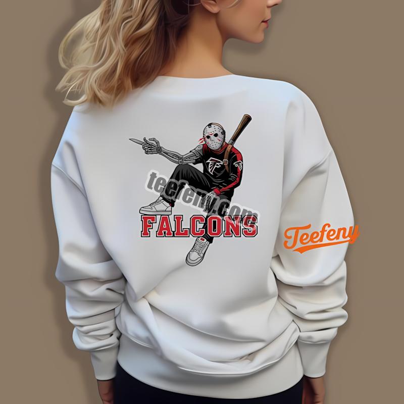 Atlanta Falcons Jason Voorhees Street Halloween Long Sleeve Atlanta Falcons Jason Voorhees Street Halloween Long Sleeve