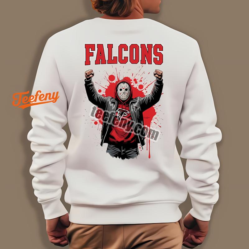 Atlanta Falcons Jason Voorhees Victory Halloween Long Sleeve Atlanta Falcons Jason Voorhees Victory Halloween Long Sleeve