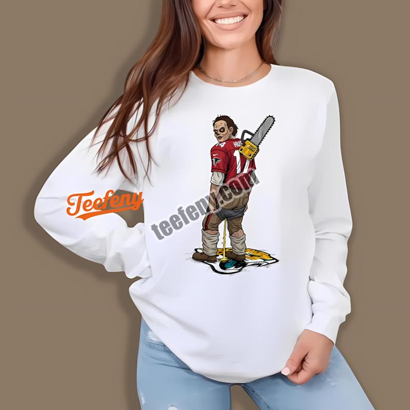 Atlanta Falcons Leatherface Jaguars Rivalry Vintage Long Sleeve Atlanta Falcons Leatherface Jaguars Rivalry Vintage Long Sleeve