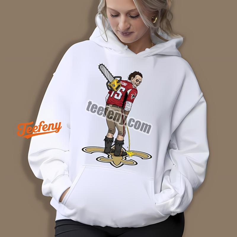 Atlanta Falcons Leatherface Peeing On Saints Rivalry Adults Hoodie Atlanta Falcons Leatherface Peeing On Saints Rivalry Adults Hoodie