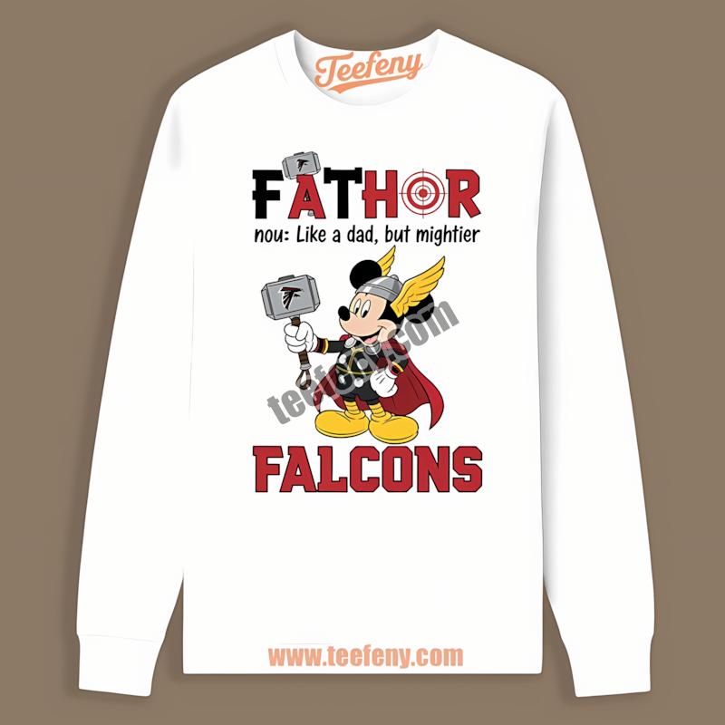 Atlanta Falcons Mickey Mouse Fathor Sports Long Sleeve Atlanta Falcons Mickey Mouse Fathor Sports Long Sleeve