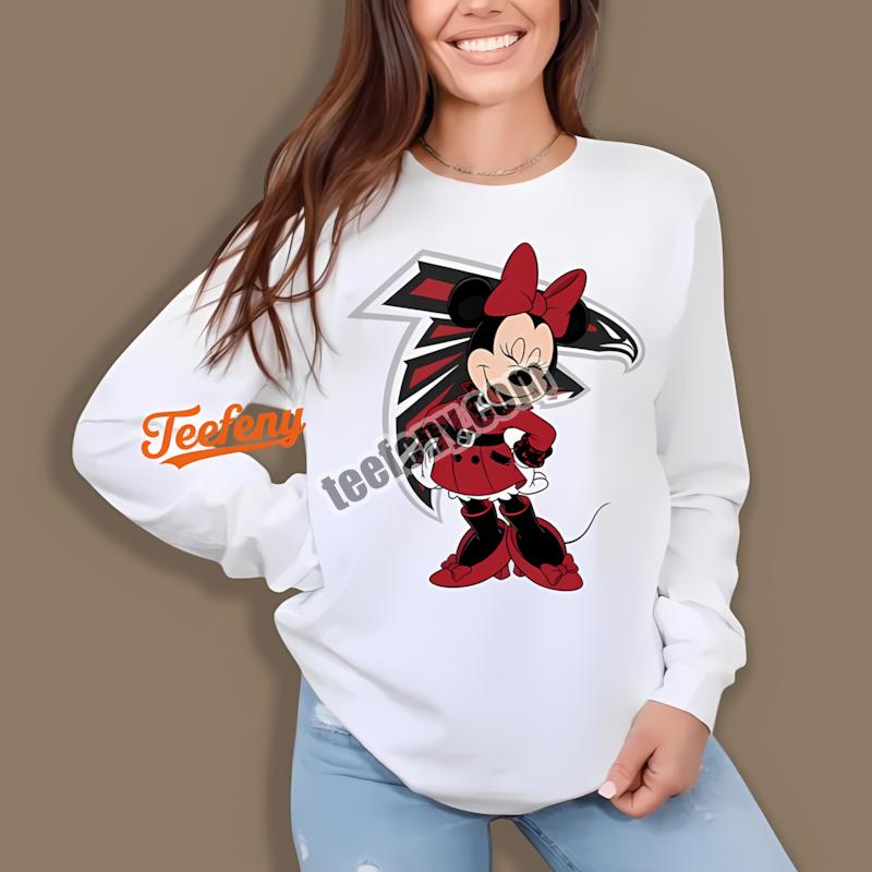 Atlanta Falcons Minnie Mouse Logo Fashion Long Sleeve Atlanta Falcons Minnie Mouse Logo Fashion Long Sleeve