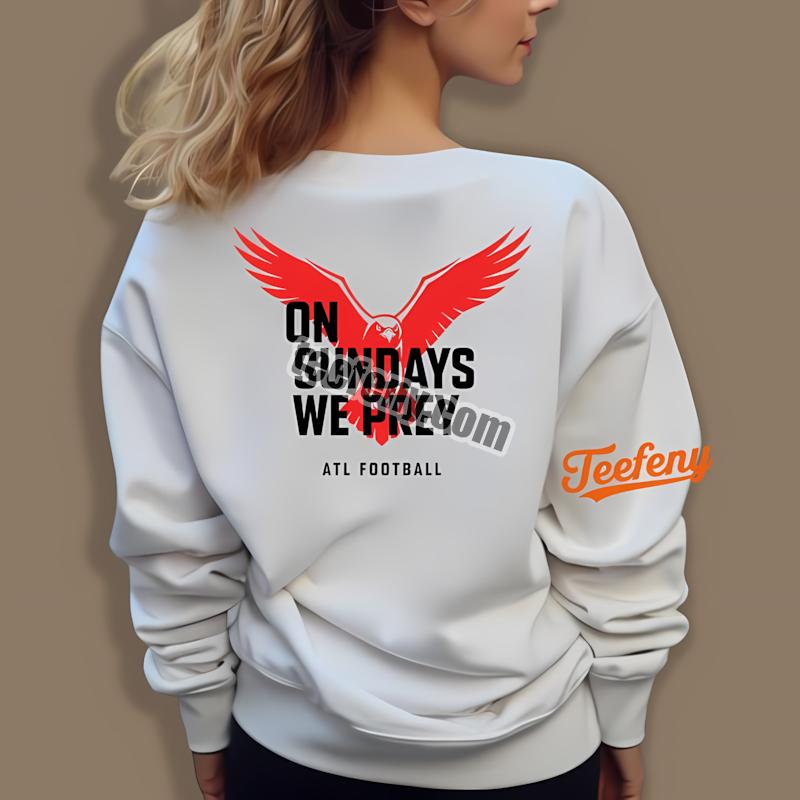 Atlanta Falcons On Sundays We Prey Bold Graphic Long Sleeve Atlanta Falcons On Sundays We Prey Bold Graphic Long Sleeve