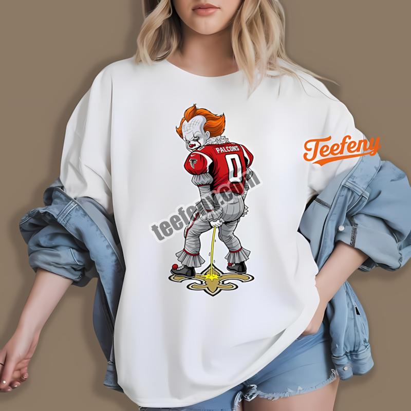 Atlanta Falcons Pennywise Peeing On Saints Rivalry Shirt