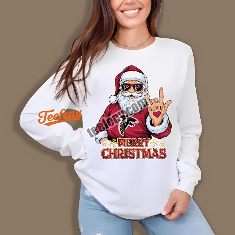 Atlanta Falcons Rock Santa Merry Christmas Hoodie Atlanta Falcons Rock Santa Merry Christmas Hoodie