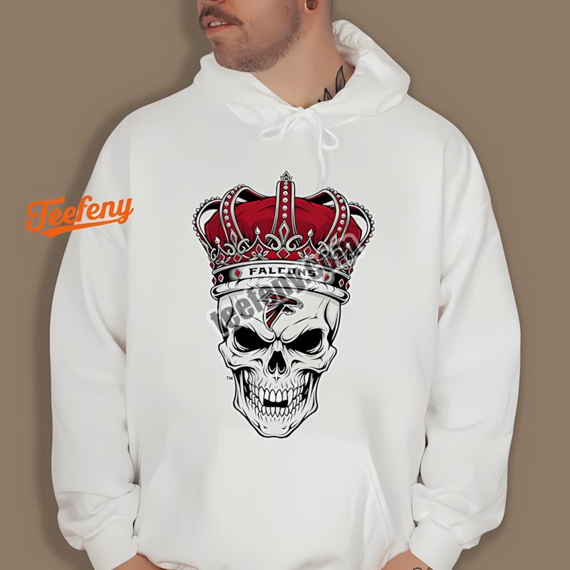 Atlanta Falcons Skull Crown Dark Grunge Hoodie Atlanta Falcons Skull Crown Dark Grunge Hoodie