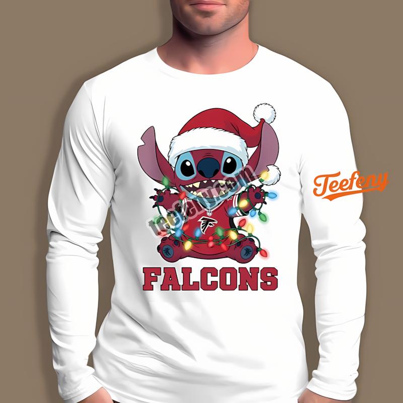 Atlanta Falcons Stitch Christmas Lights Holiday Long Sleeve Atlanta Falcons Stitch Christmas Lights Holiday Long Sleeve