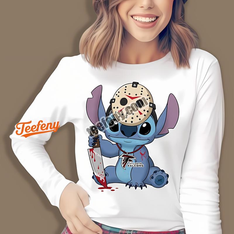 Atlanta Falcons Stitch Jason Halloween Custom Long Sleeve Atlanta Falcons Stitch Jason Halloween Custom Long Sleeve