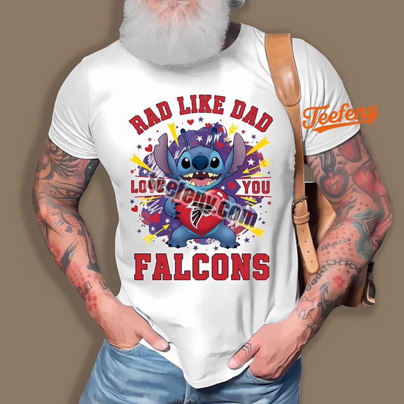 Atlanta Falcons Stitch Rad Like Dad Unisex Shirt
