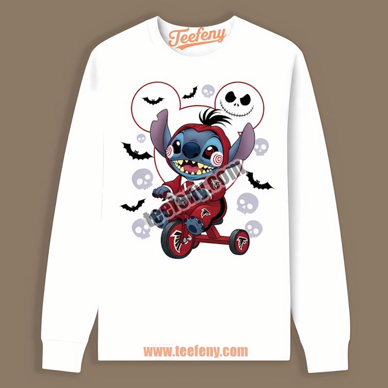 Atlanta Falcons Stitch Saw Halloween Cotton Long Sleeve Atlanta Falcons Stitch Saw Halloween Cotton Long Sleeve