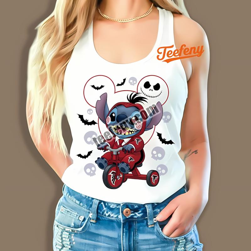Atlanta Falcons Stitch Saw Halloween Cotton Tanktop Atlanta Falcons Stitch Saw Halloween Cotton Tanktop