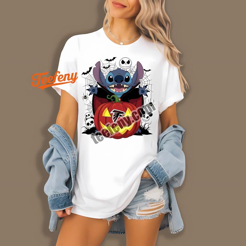 Atlanta Falcons Stitch Witch Halloween Color Shirt