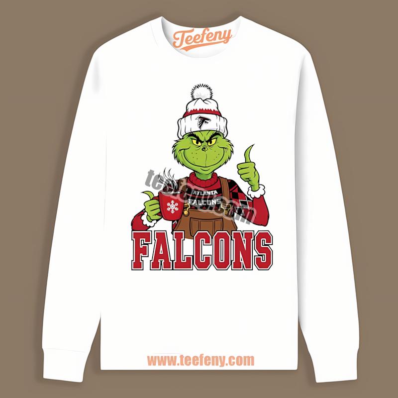 Atlanta Falcons The Grinch Winter Hot Cocoa Holiday Long Sleeve Atlanta Falcons The Grinch Winter Hot Cocoa Holiday Long Sleeve