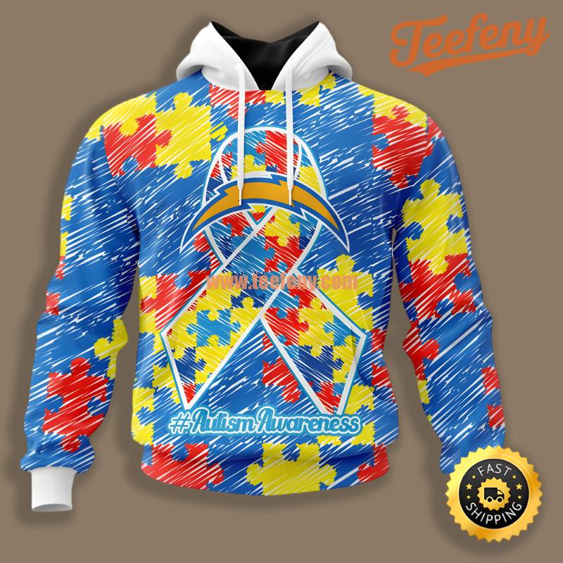 Autism Awareness New Orleans Saints White 3D Hoodie