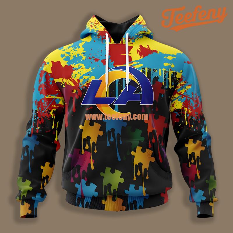 Autism Awareness Denver Broncos Logo Orange 3D Hoodie
