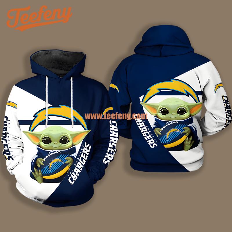 Baby Yoda Star Wars Seattle Seahawks White Blue 3D Hoodie