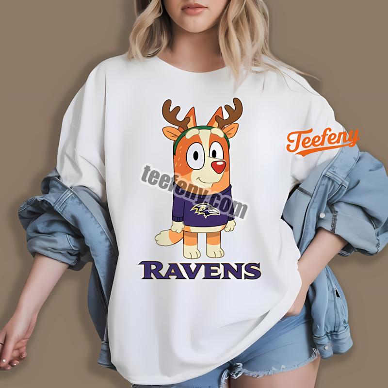 Baltimore Ravens Bingo Reindeer Christmas Unisex Shirt