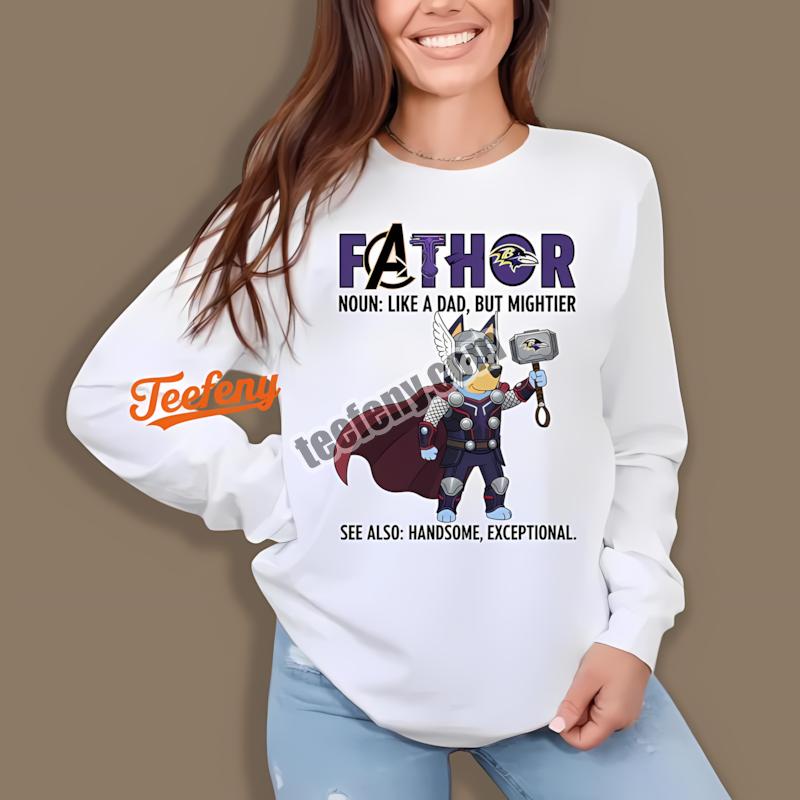 Baltimore Ravens Bluey Fathor Vintage Long Sleeve Baltimore Ravens Bluey Fathor Vintage Long Sleeve