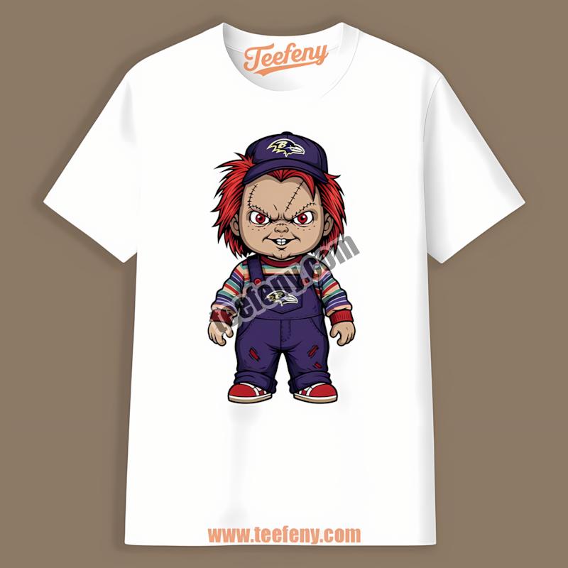 Baltimore Ravens Chucky Killer Halloween Adults Shirt
