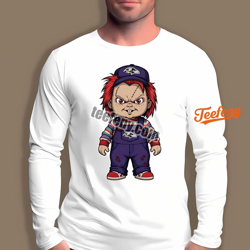 Baltimore Ravens Chucky Killer Halloween Adults Long Sleeve Baltimore Ravens Chucky Killer Halloween Adults Long Sleeve