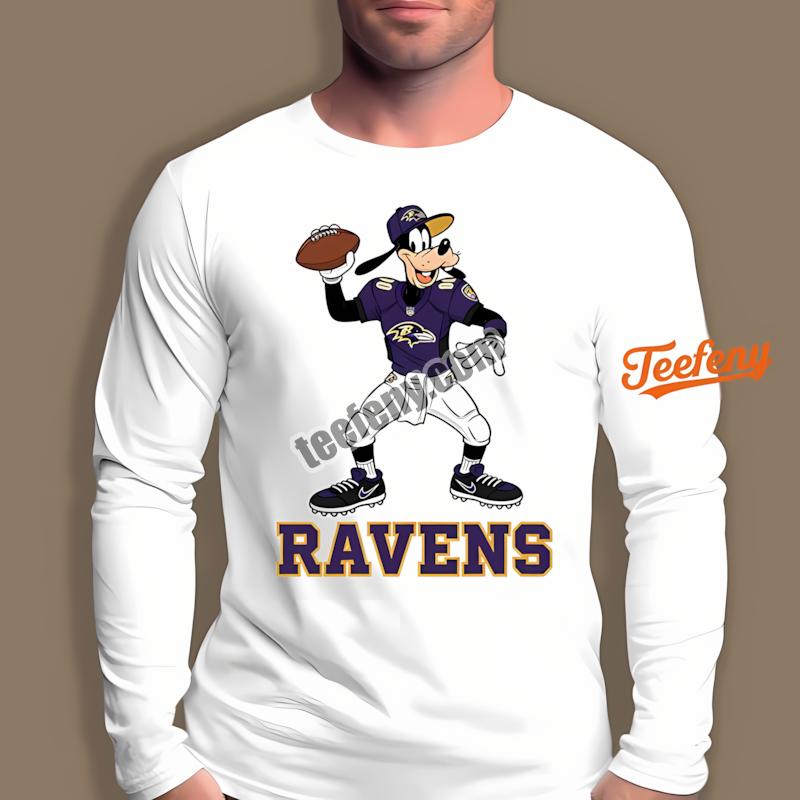 Baltimore Ravens Goofy Football Quarterback Classic Long Sleeve Baltimore Ravens Goofy Football Quarterback Classic Long Sleeve