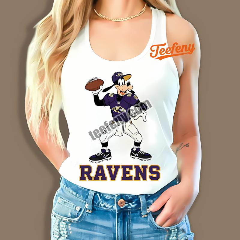 Baltimore Ravens Goofy Football Quarterback Classic Tanktop Baltimore Ravens Goofy Football Quarterback Classic Tanktop