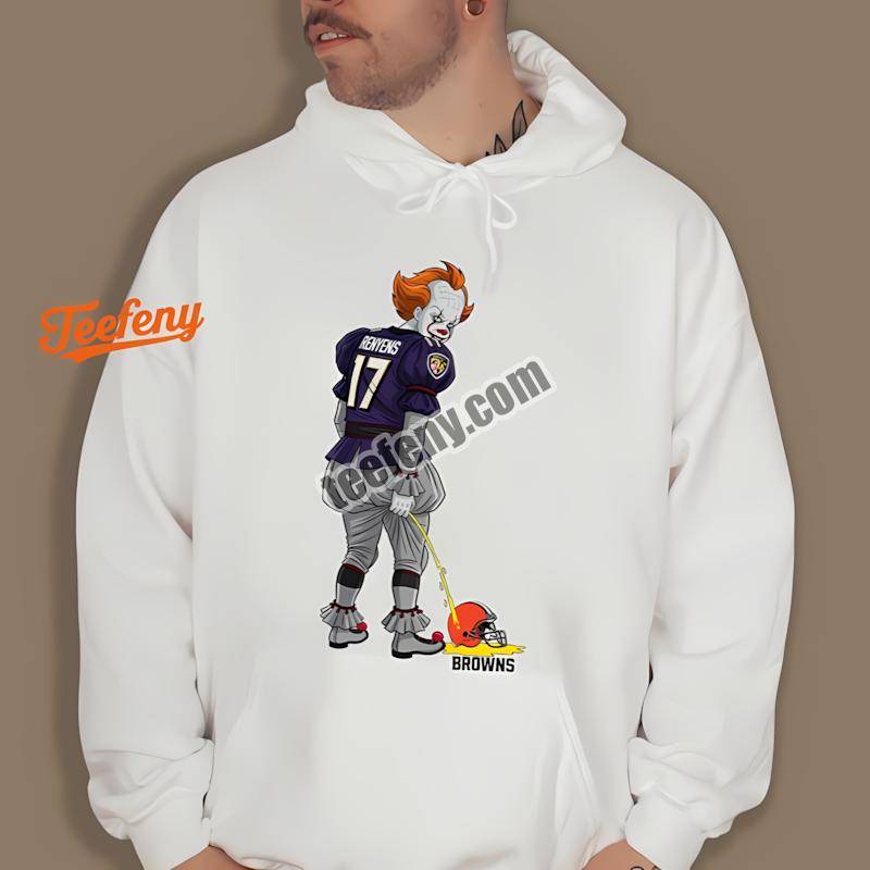 Baltimore Ravens Halloween Pennywise Browns Rivalry Hoodie Baltimore Ravens Halloween Pennywise Browns Rivalry Hoodie